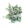 Decorative Flowers Artificial Peony Bouquet Wedding Home Decoration Flower Ins Rose Pography Small Plantas Artificiales