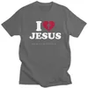 Camisetas masculinas Eu gosto de camisetas de Jesus Mens Styles Short Gods cruzam camisetas religiosas igreja camisetas cristãs de algodão da moda