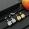 Brief Geplaatste drop -oorbellen Sieraden vierkant geblokkeerde oorbellen trendy earddrops drop studs voor vrouw