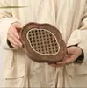 Tee Tabletts Walnuss Massivholzplatte Chinesische Vintage Wasserspeicher Topf Halter tragbarer kleiner trockener Einweichentisch Mini