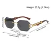 Sunglasses Metal Rimless Fashion Luxury Steampunk 90s Glasses Vintage UV400 Protection Eyewear For Women Men