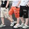 3-14 Years Big Size Summer Boys Short Pants 3 Color Leisure Sports Letter Decoration Calf-Length Trousers For Kids 240508