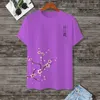 T-shirts pour hommes T-shirts simples pour hommes 3d Cherry Blossom imprimé quotidiennement décontracté à manches courtes lâches T-shirt Street Harajuku