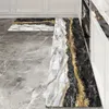 Carpets Black blanc et or Marble Design Flannel Kitchen Tapis