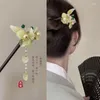 Клипки для волос классическая обмотка цветочная шпилек