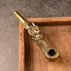 Nieuwste bronzen koper rookpijp drakenkop metalen gereedschap tabak sigaretten handbuizen droge filter lepel accessoires olieligingen kom