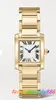 U1 Top de qualité AAA pour hommes pour femmes, montres diamants de diamant Hot New Tank Series Top Fashion Casual 32 mm 27 mm 24 mm en cuir réel en cuir Montres Ultra Thin Lady Wristwatches Gold