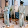 Home Clothing Two Piece O-Neck Rayon Pajamas Suit Chinese Style Pyjamas Homewear Women Print Sleepwear Nightwear Casual Pijamas Sleep Set