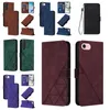 SE4 Skinkänsla läderfodral för Samsung M62 M55 M15 X Cover 7 6 5 M34 M54 M14 M52 M32 M53 M33 iPhone SE 4 Wallet Square Hand Feeling ID Card Slot Holder Flip Business Pouch