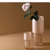 Vasen rosa mattes Glas Vase Schreibtisch Dekoration Blumenhydroponik Blumentöpfe Dekorative Arrangement moderne Wohnkultur