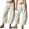 Kobiety workowate Mid Rise Dżinsy Harajuku szeroka noga luźna chłopak dżinsowy spisane spodnie w stylu lufy dżinsy y2k streetwear 240511