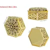 Enveloppe cadeau Hexagon Creative Plastic Candy Box mariage vintage Boîtes au chocolat Treat Favor Faven Hollow Gold Silver