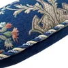 Cuscino di lusso floreale floreale floreale intrecciato jacq a cesto di Chenille corda da 45x45 cm Copertura blu scuro morbida di vendita di pezzi