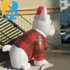 Gigante de publicidade feita personalizada cão inflável para decoração de Natal
