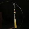 Brooches 1Pcs Chinese Knots Jade Beads Smooth Tassel Pendants DIY Craft Material Jewelry Sachet Clothing Car Key Chain Hang Fringe Trim