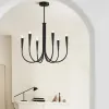 Wohnzimmer Kerze hängende Lampen für die Decke Französischer Stil schwarzer Anhänger leichter Luxus LED Kronleuchter Zimmer Dekor Glanz