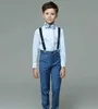 Passar Prince Boys Graduation Performance Costume Children Summer Photography Suit Kids Vest Shirt Pants Bowtie Ceremony School Uniform