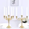 Candelabra Candlelight Dîner Candle El Wedding Prop Bronze Gold Home Homeder Decoration Metal Retro 240429