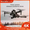 Droni KBDFA K10 MAX DRONE 4K Photografia aerea professionale 8K Tre telecamera ad alta definizione Evitamento ad ostacoli ad angolo ampio RC RC Four Elicopter Toy Regali S24513