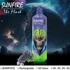 Sunfire Vapes 9000 p 10 smaakstrawberry ijs wegwerp damp pen elektronische sigaretten 18 ml pod 6 gloeiende kleuren mesh spoel 0%2%3%5%damppod tornado 9k Letland Zweden