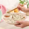 装飾的な置物二重層排水酢皿dumplingディナープレートクリエイティブファン型フルーツトレイキッチンアクセサリーツール