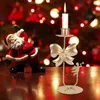 Candle Holders Metal Christmas Holder Candlestick 2024 Decorations For Xmas Table Santa Snowman Navidad