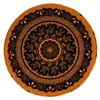 Dywany hx piękny wzór okrągły dywan retro datura maty podłogowe 3D grafika do salonu flanelowa matka do stolika do kawy