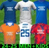 2024 2025 Glasgow Rangers Soccer Jerseys Hagi Davis Home Away Sakala Kent Tavernier Morelos Colak Hogan 3rd 24 25 Football Men and Kids Player Fans Version Shirt Kits Kits