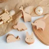 Drewniane meble uchwyty dziecięce szafka kreskówka ciągnie zwierzęce kuchenne szafki gałki gałki ścienne 240424