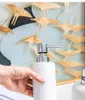 Płynna dozowanie do mydła Ceramika łazienkowa Butelka szamponu szamponowa 300-450 ml biała ceramiczna emulsja dozowniki dłoni do kuchni
