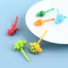 6pcset Динозавр животные фрукты вилка мини -мультипликация детская закуска для закуски для пищи выбора пищи зубочистки Бенто Обеды Декор 240422