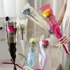 Wrap regalo da 50 pezzi Fiori a maniche per bouquet bouquet borse da imballaggio fiorista rosa che avvolge sacche di plastica trasparente decorazioni per matrimoni di San Valentino