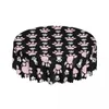 Table Cloth Round Oilproof Pretty Pattern Of Pink Paws Cover Cute Animal Dog Lover Tablecloth For Dining 60 Inches