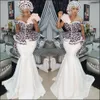 Nigérian élégant aso ebi sirène robes de soirée sexy