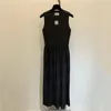 Mouwloze jurken Dames Designer Designer Kleding Splicing Design Black Vest Jurk Fashion Casual Rooks For Women