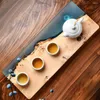 Tea Trays Large Size Handmade Wooden Resin Tray Japanese Style Serving For Ceremony Home El Set Board Breakfast