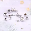 Metals 100 pièces 304 Boules en acier inoxydable avec des spécifications mtiples Perles en vrac solides trous de ficelle et bijoux ronds d dhhsk