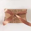 Подарочная упаковка 50 шт. Спасибо миссис миссис подушка конфеты с лентами деревенские свадебные услуги Kraft Рождественские шоколадные принадлежности
