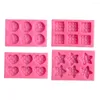 Baking Moulds Easy Release Cookie Mold Round Versatile Silicone Molds Square Star Heart Shapes Food Grade For Fondant