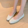 Sapatos casuais Fedonas confortáveis trabalham mulheres apartamentos doces adorável primavera verão macio couro genuíno mulher concisa amarrada cruzada