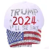 Feestmutsen Trump 2024 hoed Casual diamant honkbal pet athleisure verstelbaar katoen 9 stijl drop levering home tuin feestelijke benodigdheden dh5qc