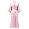 Home Clothing Bride Bridesmaid Wedding Robe Nightgown Feather Women Long Kimono Bathrobe Gown Sexy Sleepwear Causal Satin Dressing