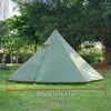 Tält och skydd 1-2 People Ultralight Pyramid Tent Outdoor Camping Teepee Vandring Ryggsäck Beach Awningar skydd 4 säsonger resor