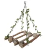 Other Bird Supplies Wooden Swing Small Toys Parrot Hanging Ladder Pet Cage Hammock