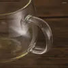 Cups Saucers Glass Tea Cup Dikke transparant met dekselhoogtesistente lage temperatuur hoge borosilicaat bloemkantoor kantoor