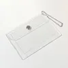 Сумки для хранения блеск прозрачная водонепроницаемая ПВХ женская карта корпус бизнес -держатель мужской сумка идентификатор мини -кошелька желе монет