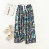 Pantalon féminin Capris Summer Slpwear pour femmes Pajamas Léopard imprimé en vrac Bott