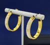 Gold Hoop Earrings for Women Luxury Girls 18K Gold Plated Copper Letter Silver Huggie Earring Jewelry Gifts FREE SHIP