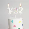 5Pcs Candles Ice Cream Number Candles Baking 0-9 Wax Candles Digital Cake Topper Kids Children Birthday Party Cake Decoration