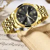 LIGE WOMANS WatchStop Brand Luxury en acier inoxydable Dames Quartz Wrist Watch imperméable Dres décontractés Reloj Mujer 240510